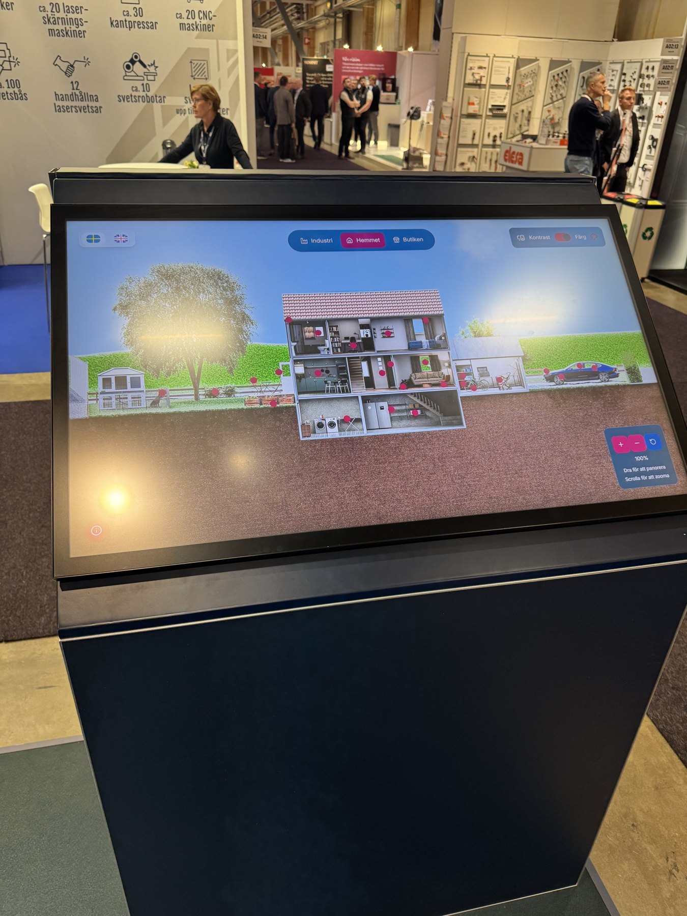 TRÅDKARTAN PÅ INTERAKTIV DISPLAY I MONTERN